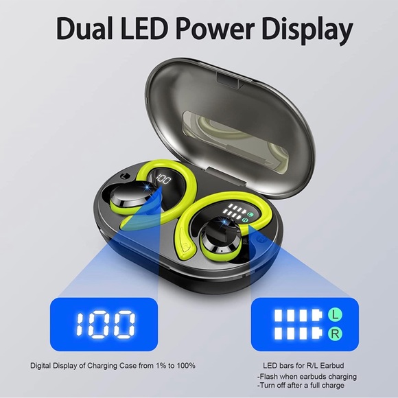 New - Wireless Earbuds Bluetooth 5.3 Headphones Over Ear
Waterproof Earphones - Picture 9 of 14